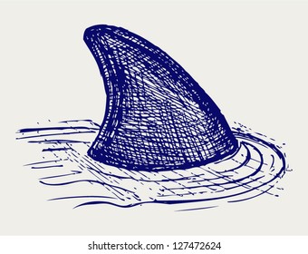 Reef Shark. Doodle Style