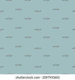 Reef shark seamless pattern in scandinavian style. Marine animals background. Vector illustration for children funny textile prints, fabric, banners, backdrops and wallpapers.