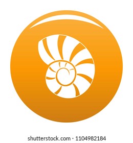 Reef shell icon. Simple illustration of reef shell vector icon for any design orange