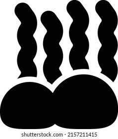 ilustración del vector de arrecife sobre un fondo transparente. Símbolos de calidad superior. Iconos vectoriales de glifos para diseño de conceptos y gráficos. 
