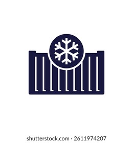 reefer container icon, refrigerated cargo