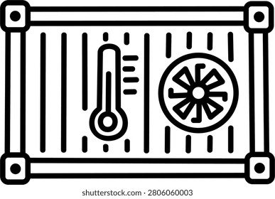 Reefer container with temperature climate control ventilation