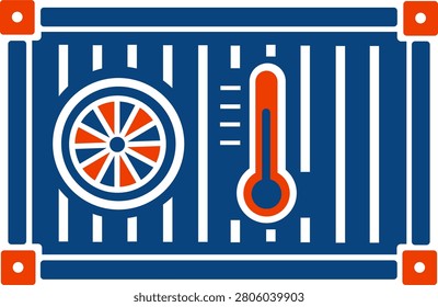 Reefer container temperature control storage icon