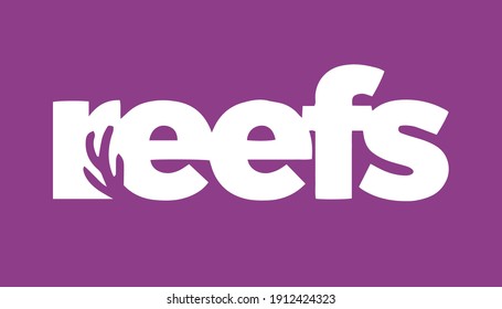 Reefs Logo On Color Background Stock Vector (Royalty Free) 1912424323 ...