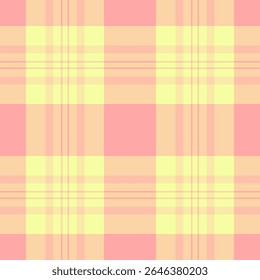 Rollenprüfmuster nahtlos, glänzende Textur plaid Textil. Sexy Tartan Stoff Hintergrund Vektor in Orange und Kalk Farben Palette.