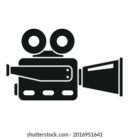 Reel cinema camera icon simple vector. Video camcorder. Record videography