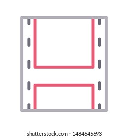 reel colour line vector icon
