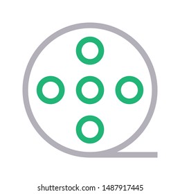 reel colour line vector icon