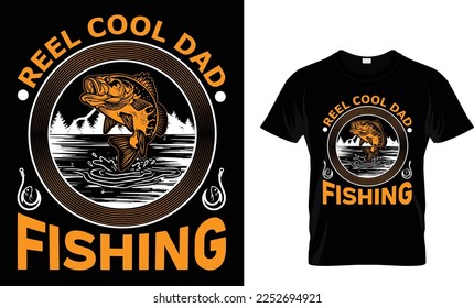 Reel cool dad... t-shirt design template