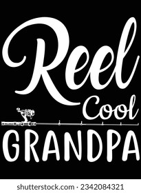 Reel cool grandpa EPS file for cutting machine. You can edit and print this vector art with EPS editor.