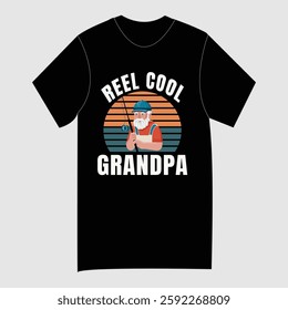 REEL COOL GRANDPA T shirt Design