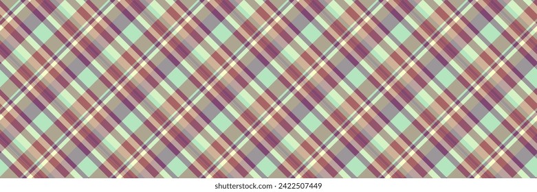 Reel fabric pattern tartan, simple texture seamless background. Volume check plaid textile vector in light and pink color.