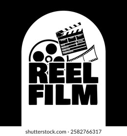 Reel Film Day to celebrate on March 5th. Bold text with film reel and film tape on white background.