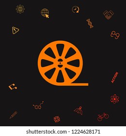 Reel film icon. Graphic elements for your design