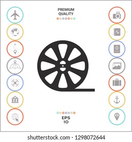 Reel film icon. Graphic elements for your design