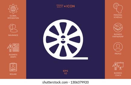 Reel film icon. Graphic elements for your design