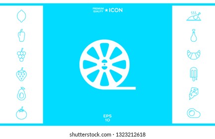 Reel film icon. Graphic elements for your design