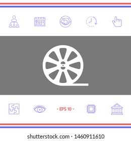 Reel film icon. Graphic elements for your design