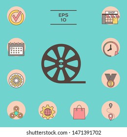 Reel film icon. Graphic elements for your design