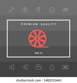 Reel film icon. Graphic elements for your design