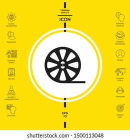 Reel film icon. Graphic elements for your design