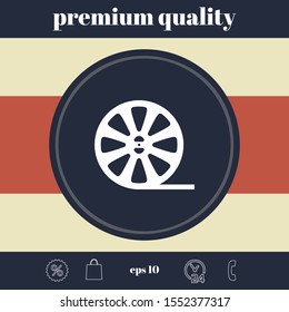 Reel film icon. Graphic elements for your design