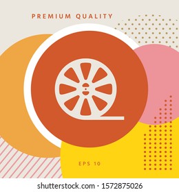 Reel film icon. Graphic elements for your design