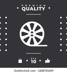 Reel film icon. Graphic elements for your design
