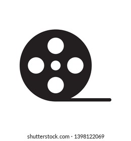 Reel film icon in trendy flat style design. Vector graphic illustration. Suitable for website design, logo, app and ui. EPS 10.