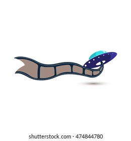 Reel of film. Motion picture. Vector illustration