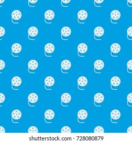 Reel with film pattern repeat seamless in blue color for any design. Vector geometric illustration
