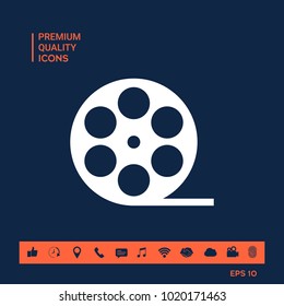 Reel film symbol icon