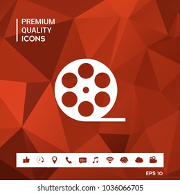 Reel film symbol icon