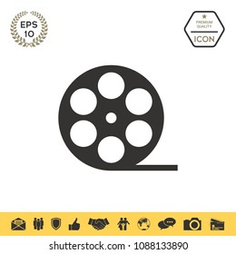 Reel film symbol icon
