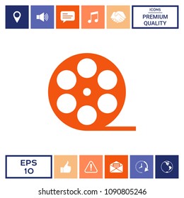 Reel film symbol icon