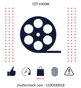 Reel film symbol icon