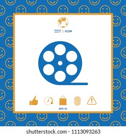 Reel film symbol icon