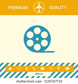 Reel film symbol icon