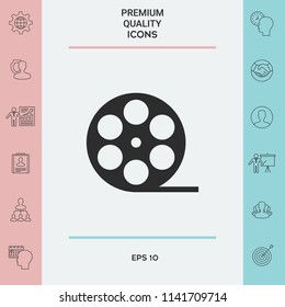 Reel film symbol icon
