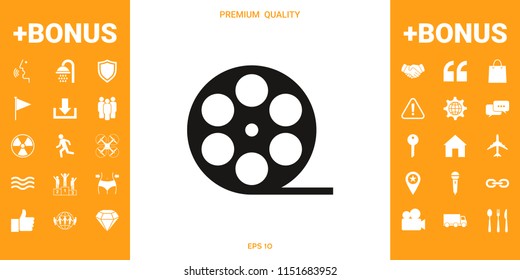 Reel film symbol icon