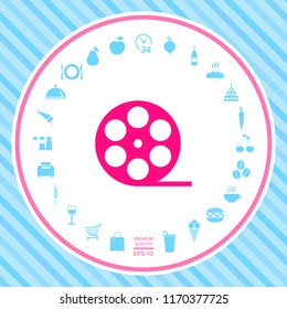 Reel film symbol icon