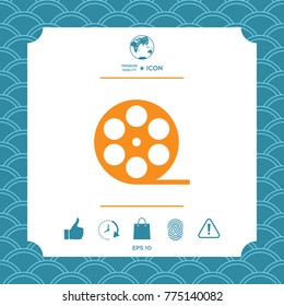 Reel film symbol icon