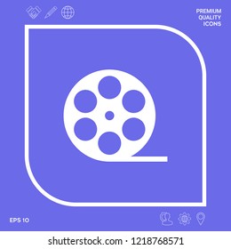 Reel film symbol icon. Graphic elements for your design