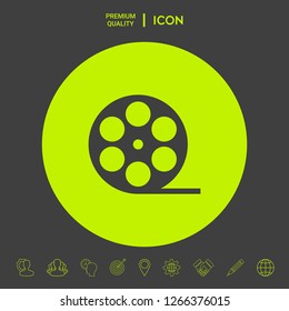 Reel film symbol icon. Graphic elements for your design