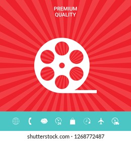 Reel film symbol icon. Graphic elements for your design