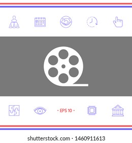 Reel film symbol icon. Graphic elements for your design