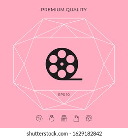 Reel film symbol icon. Graphic elements for your design