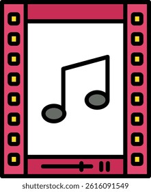 Reel Line Vector Icon Design