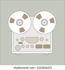 reel recorder vector illustration flat style front view