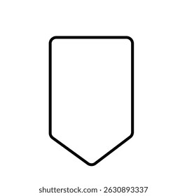 reel save icon blank white blank board shield simple illustration line